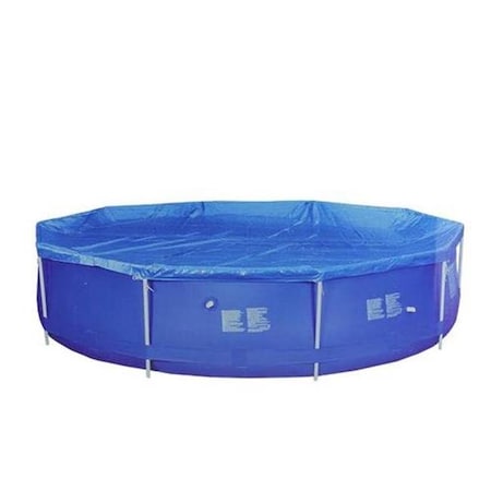 POOL CENTRAL Pool Central 32588783 17.25 in. Durable Blue Apertured Round Swimming Pool Cover with Rope Ties 32588783